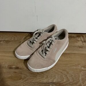 Puma Carina Slim Suede Rosewater Pink Sneakers Womens 8.5